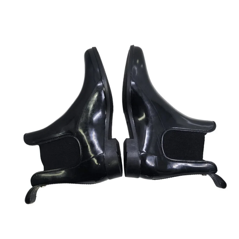 Sam Edelman Tinsley Womens Rubber Man Made Rain Boots Size 7 Black‎